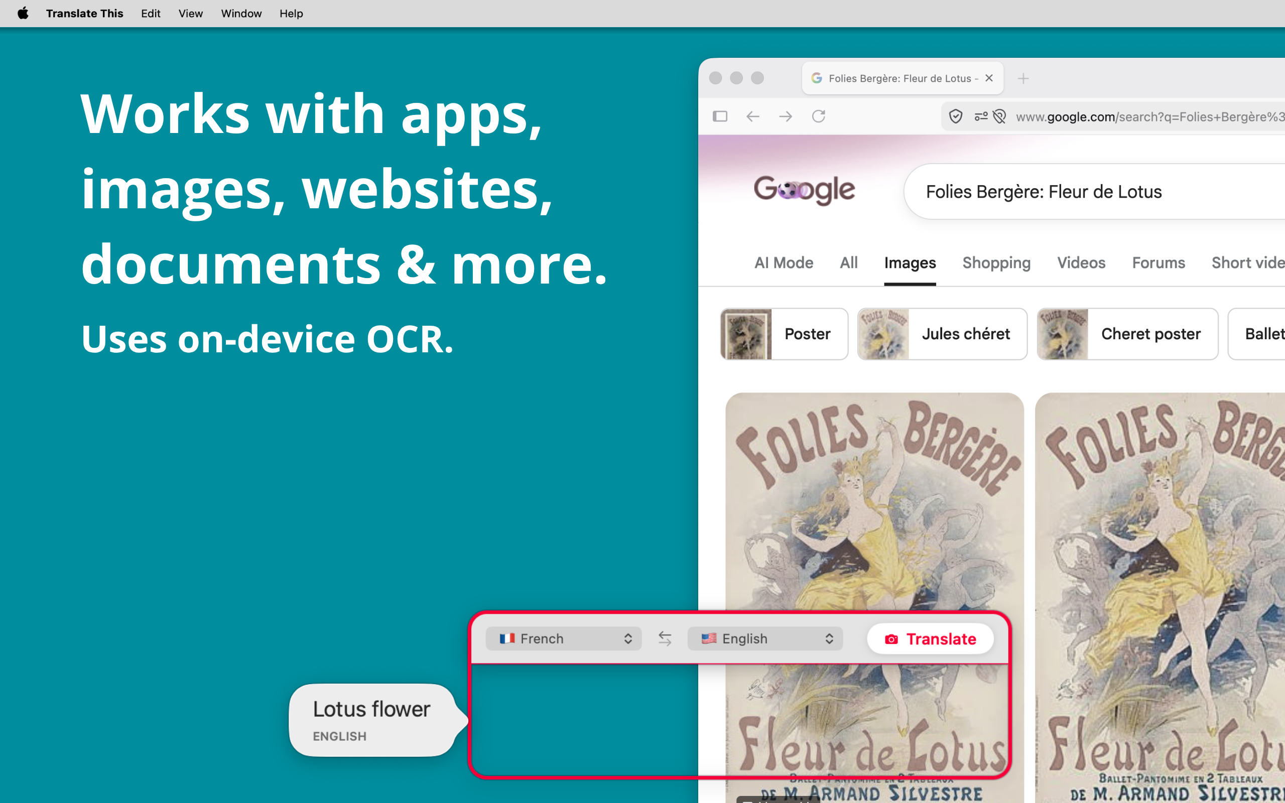 Translate This — on-device OCR and translation on Mac
